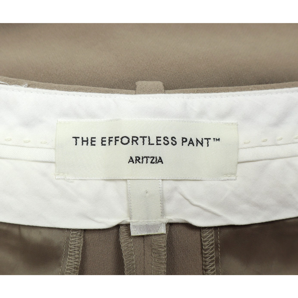 Aritzia Women's The Effortless Pant High Waisted Wide Leg Crepe Pants Taupe Sz 8 - Picture 6 of 9
